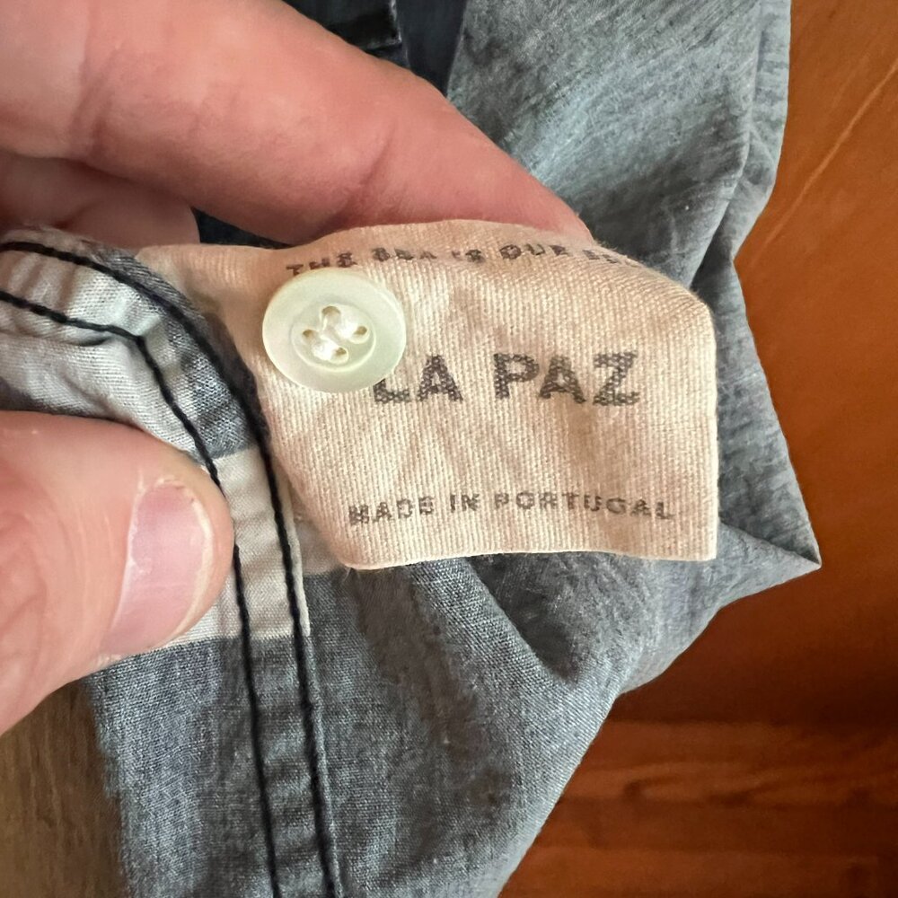 La Paz Alegre Boat Short Sleeve Shirt - Navy Men's Large - Picture 5 of 9